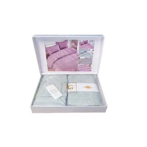 Постільна білизна в подарунковій коробці Laura Grand сімейства — Yukon — Biruza