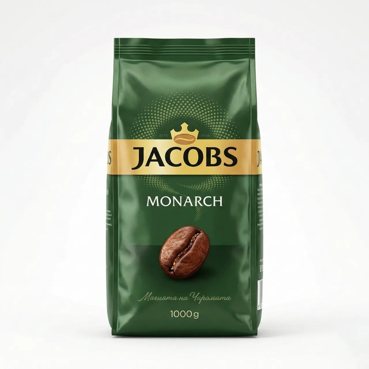 Кава в зернах Jacobs Monarch 1 кг | Класична кава Якобз Монарх, Середнє обсмажування, Оригінал (арт. 6261)