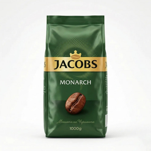 Кава в зернах Jacobs Monarch 1 кг | Класична кава Якобз Монарх, Середнє обсмажування, Оригінал
