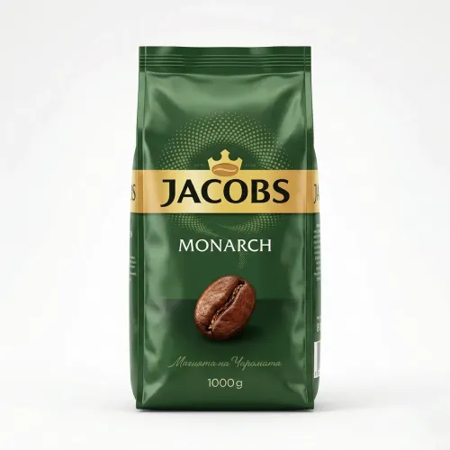 Кава в зернах Jacobs Monarch 1 кг | Класична кава Якобз Монарх, Середнє обсмажування, Оригінал