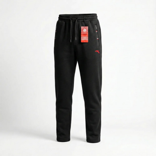 Чоловічі теплі спортивні штани Cramp прямі на флісі. Чорні зимові брюки з кишенями M-XXXL