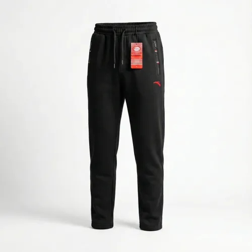 Чоловічі теплі спортивні штани Cramp прямі на флісі. Чорні зимові брюки з кишенями M-XXXL