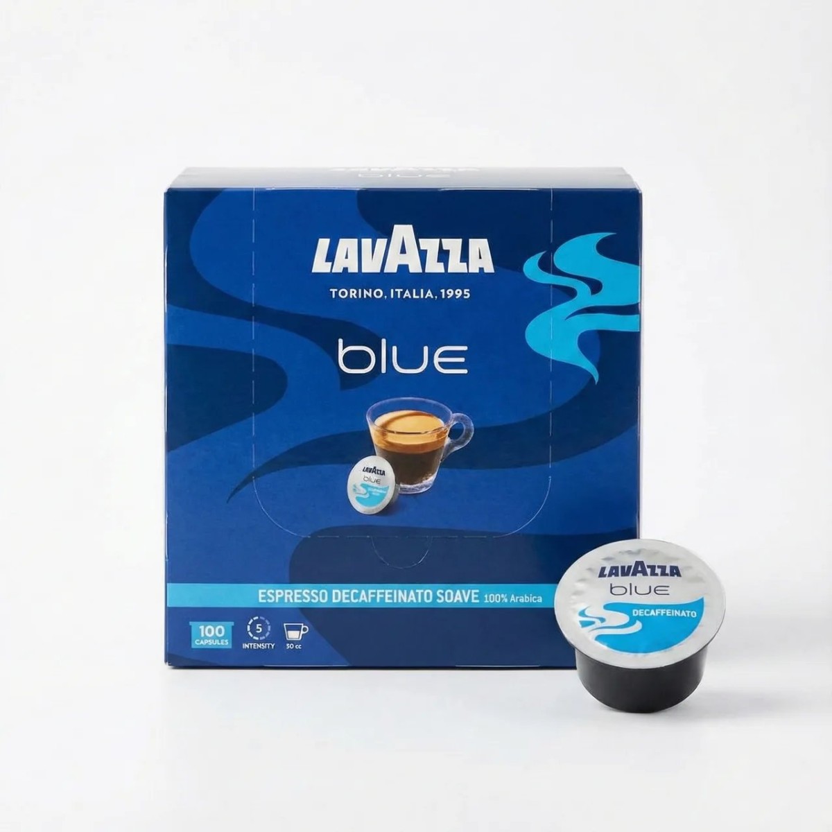 Кава в капсулах Lavazza Blue Espresso Decaffeinato Soave (без кофеїну) 100% Арабіка, 100 шт (арт. 7556)