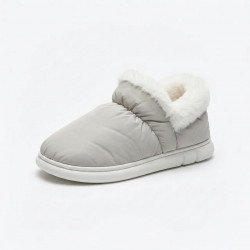 Чуни женские утепленные светло-серые Бурки комнатные на меху зимние тапки-дутики 36-41