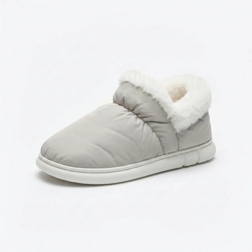 Чуні жіночі утеплені світло-сірі Бурки кімнатні на хутрі зимові капці-дутики 36-41 (арт. 7901)