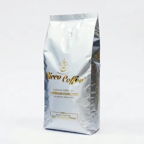 Кава в зернах Ricco Coffee Premium Espresso 1 кг | Міцна кава, Німецька якість, Купаж для еспресо