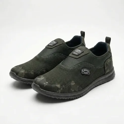 Чоловічі кросівки сітка хакі Camel. Літні мокасини сліпони (розміри 41-45)