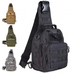 Мужская сумка через плечо, барсетка 6 л черный