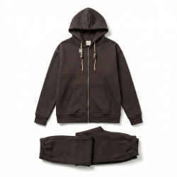 Спортивный костюм женский теплый Коричневый (Шоколад). Комплект худи и штаны на флисе M-XXL