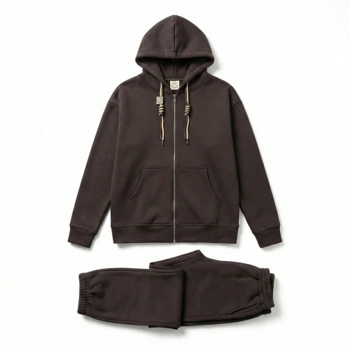 Спортивний костюм жіночий теплий Коричневий (Шоколад). Комплект худі та штани на флісі M-XXL