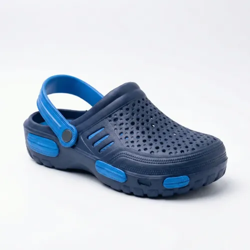 Сабо крокси (пінка) сині двоколірні | Унісекс, Пляжні, Садові, Розміри 36-46