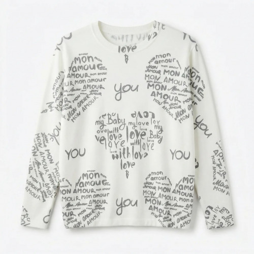 Женский свитер с надписями 