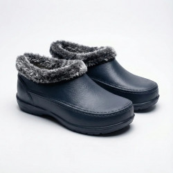 Калоші чоловічі зимові пінкові сині на хутрі, Утеплені низькі черевики для дому та вулиці (розміри 40-45)