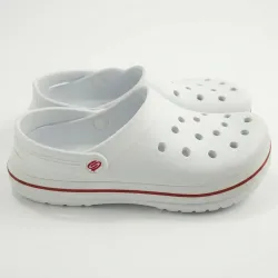 Сабо крокси (пінка) білі з червоною смужкою | Чоловічі, Медичне взуття, Розміри 40-46