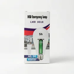 Лампа з акумулятором 20W E27 LMR 0018. Аварійна LED лампочка (Туреччина) + Гачок