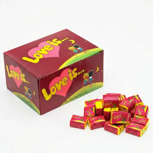Блок жувальної гумки Love is... Ананас та Кокос (100 шт) | Жовті жуйки Лав із Оригінал Туреччина