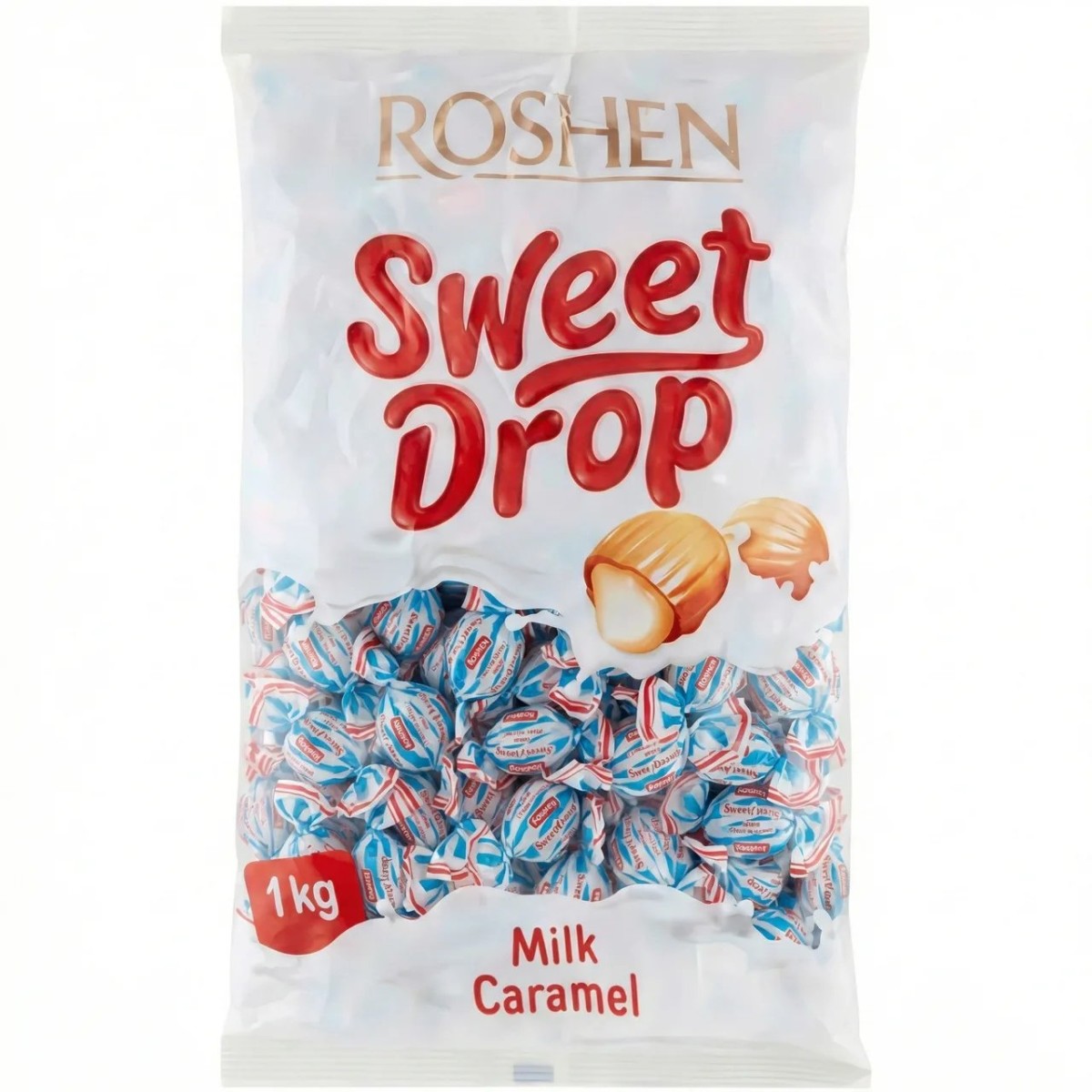 Карамель Roshen Sweet Drop 1 кг (Молочна крапля), цукерки з молочною начинкою, Рошен (арт. 4478)