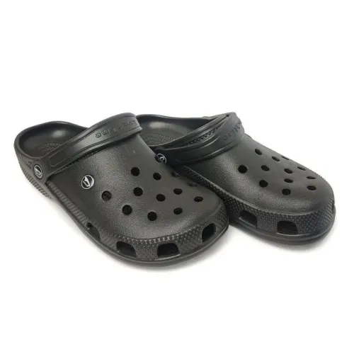 Крокси чоловічі капці сабо чорні, носок закритий