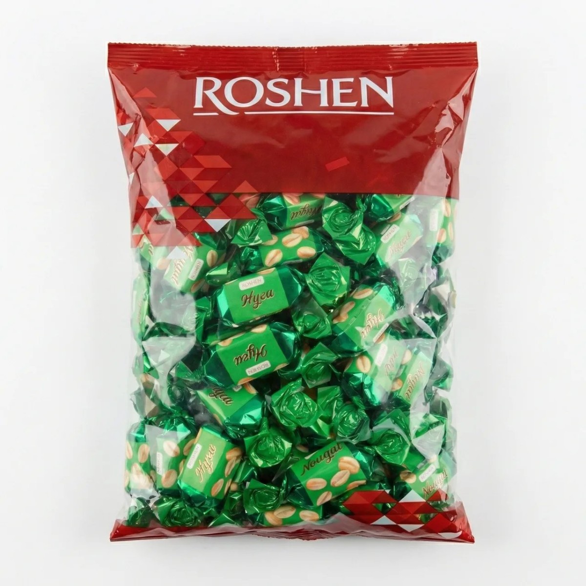 Цукерки Roshen Нуга з арахісом, м'які ласощі в упаковці, фасовані солодощі (арт. 4492)
