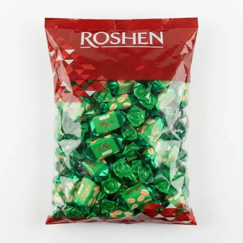 Цукерки Roshen Нуга з арахісом, м'які ласощі в упаковці, фасовані солодощі