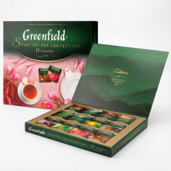 Набор чая Greenfield Selected Tea Collection 12 видов (60 пакетов). Подарочный набор чая в пакетиках
