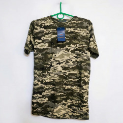 Футболка камуфляжна Піксель, чоловіча тактична футболка Strongman, армійська літня кофта Pixel