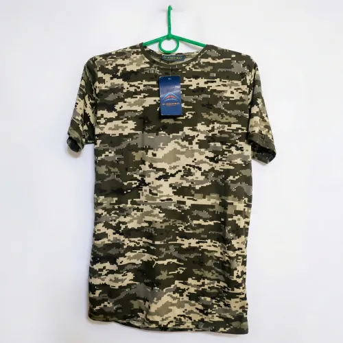 Футболка камуфляжна Піксель, чоловіча тактична футболка Strongman, армійська літня кофта Pixel