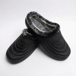Чоловічі зимові калоші сабо утеплені. Чорні галоші з піни ЕВА (хвиля) 41-45