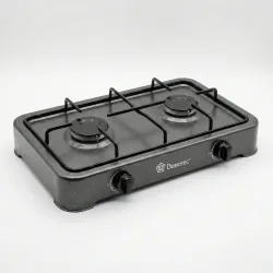 Газова плита настільна Domotec MS-6662 на 2 конфорки. Економний таганок для дачі під балон