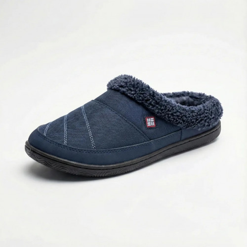 Чоловічі кімнатні тапочки утеплені Dago Style (Львів) на хутрі, сині