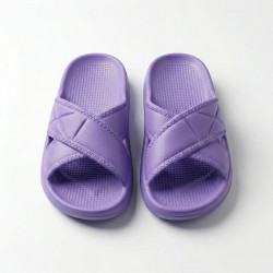 Жіночі шльопанці піна EVA на платформі, фіолетові (36-41). Пляжні тапочки Dago Style