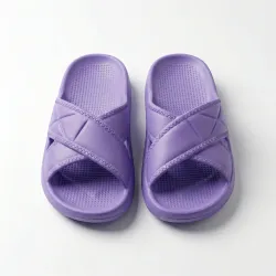 Жіночі шльопанці піна EVA на платформі, фіолетові (36-41). Пляжні тапочки Dago Style