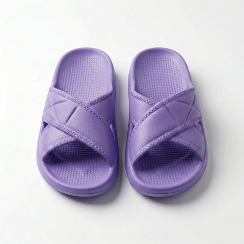 Жіночі шльопанці піна EVA на платформі, фіолетові (36-41). Пляжні тапочки Dago Style