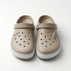 Женские сабо кроксы Dago Style из пены ЭВА. Резиновые пляжные тапочки (размеры 37-41) Бежевые