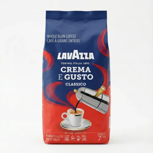 Кава в зернах Lavazza Crema e Gusto Classico 1 кг оригінал, Італійська зернова кава Лавацца Крема е Густо