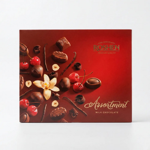 Конфеты в коробке Roshen Assortment Milk Chocolate (Молочный шоколад) | Подарочный набор Рошен Ассорти