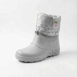 Женские зимние дутики сапоги белые серебристые на меху пена ЭВА влагостойкие (36-41)