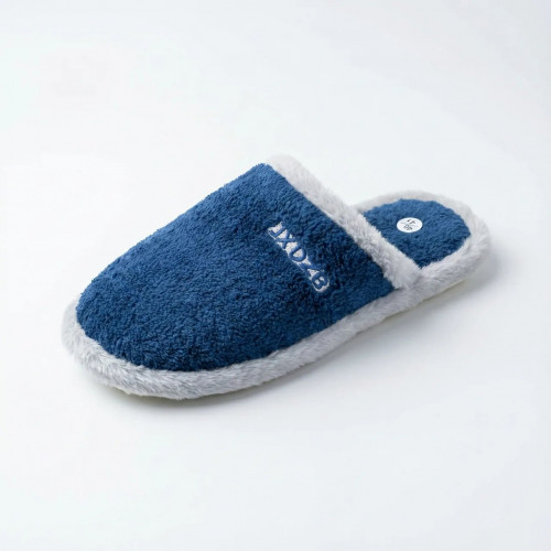 Чоловічі плюшеві капці закриті (Сині). Теплі кімнатні тапочки 41-45 р. (арт. 5336)