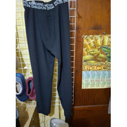 Кальсони чоловічі бавовняні чорні Never Mind. Зручні підштаники (термобілизна низ) S-XXL