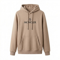 Худі жіноче тепле бежеве Moncler з капюшоном. Зимова кофта на флісі 48-52