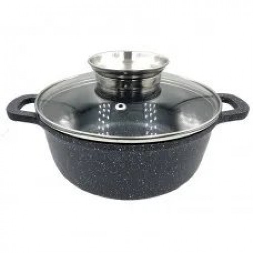 Казан UNIQUE UN-5277 7л (28см мармур/чорний