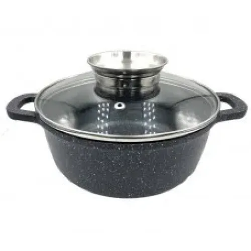 Казан UNIQUE UN-5277 7л (28см мармур/чорний