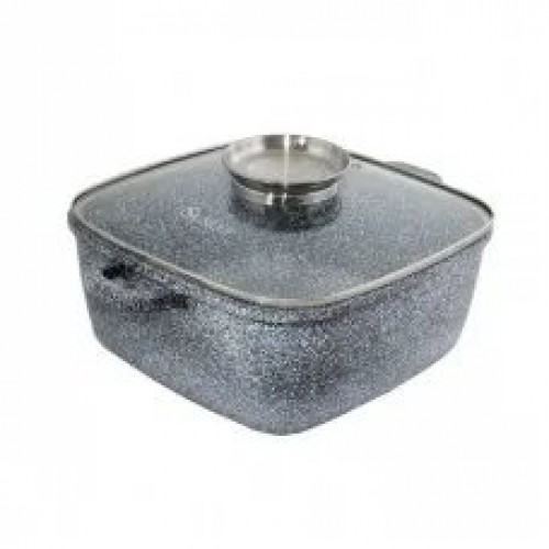 Казан UNIQUE UN-5207 5.5л (26 см, квадратний, з кришкою, гранітний)