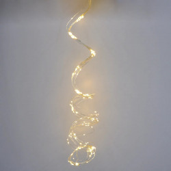 Гирлянда-роса (Copper Wire) 300WW-2 внутренняя, пров.:прозрачный, 3м (Белый-теплый) Конский хвост