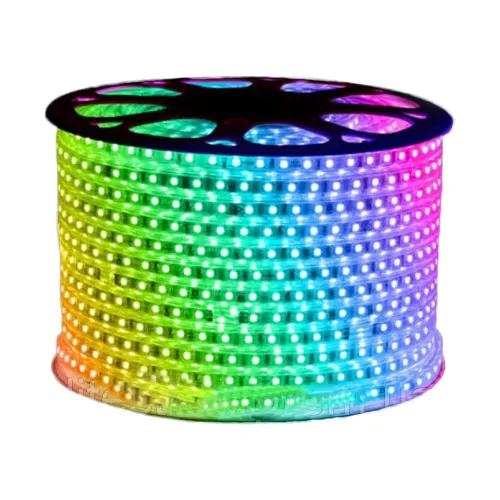 Гірлянда-стрічка (Rope-Lights) SMD5050-RGB зовнішня, пров.:прозорий, 100м (Різнокольорова)
