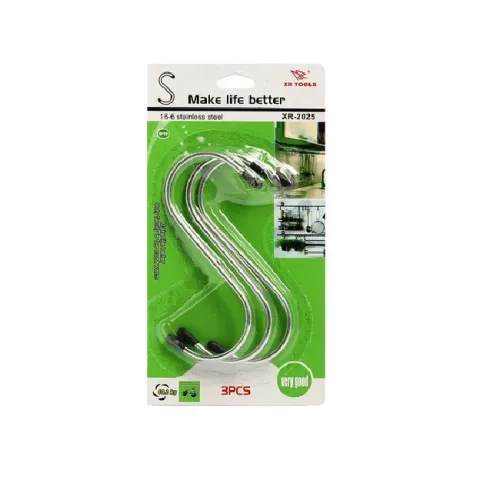 Гачки для рейлінгу S-подібні 13см 3шт