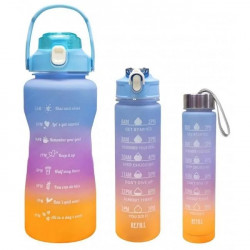 Набір із 3 пляшок для води 300мл, 900мл, 2л