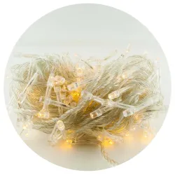 Гірлянда-нитка (String-Lights) 100WW-1 внутрішня, пров.:прозорий, 7м (Білий-теплий)