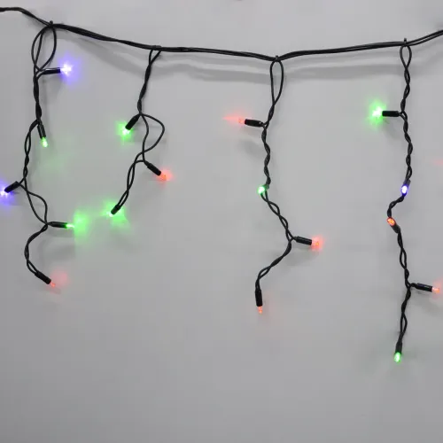 Гірлянда-бахрома (Icecle-Lights) 120 Short curtain-M-2 зовнішня, пров.: чорний, 5м (Різнокольорова)
