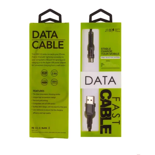Кабель USB - Micro USB DATA J18 Green Pack